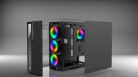 EMPOUSA EMG-17XN 4X120MM FAN RGB + Gaming ATX PSU YOK KUMAND VAR